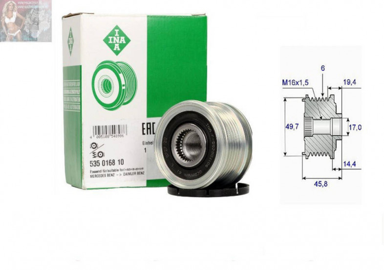 SPRZEGLO ALTERNATORA MERCEDES SPRINTER 2.9 3.0 CDI 06- > SZT
